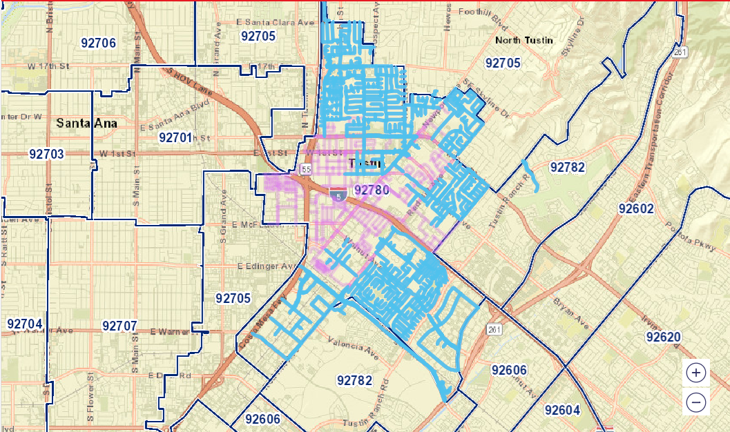 Tustin 92780 mailing area
